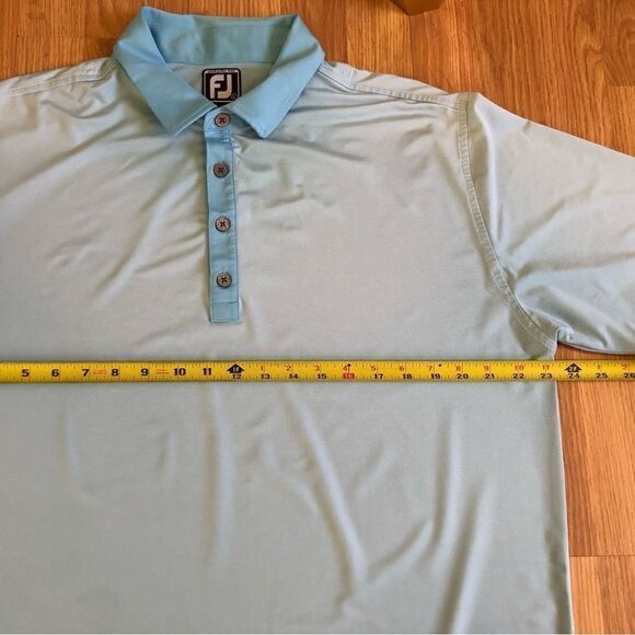 FootJoy Golf Polo Shirt Ice Blue Short Sleeve - Picture 4 of 7